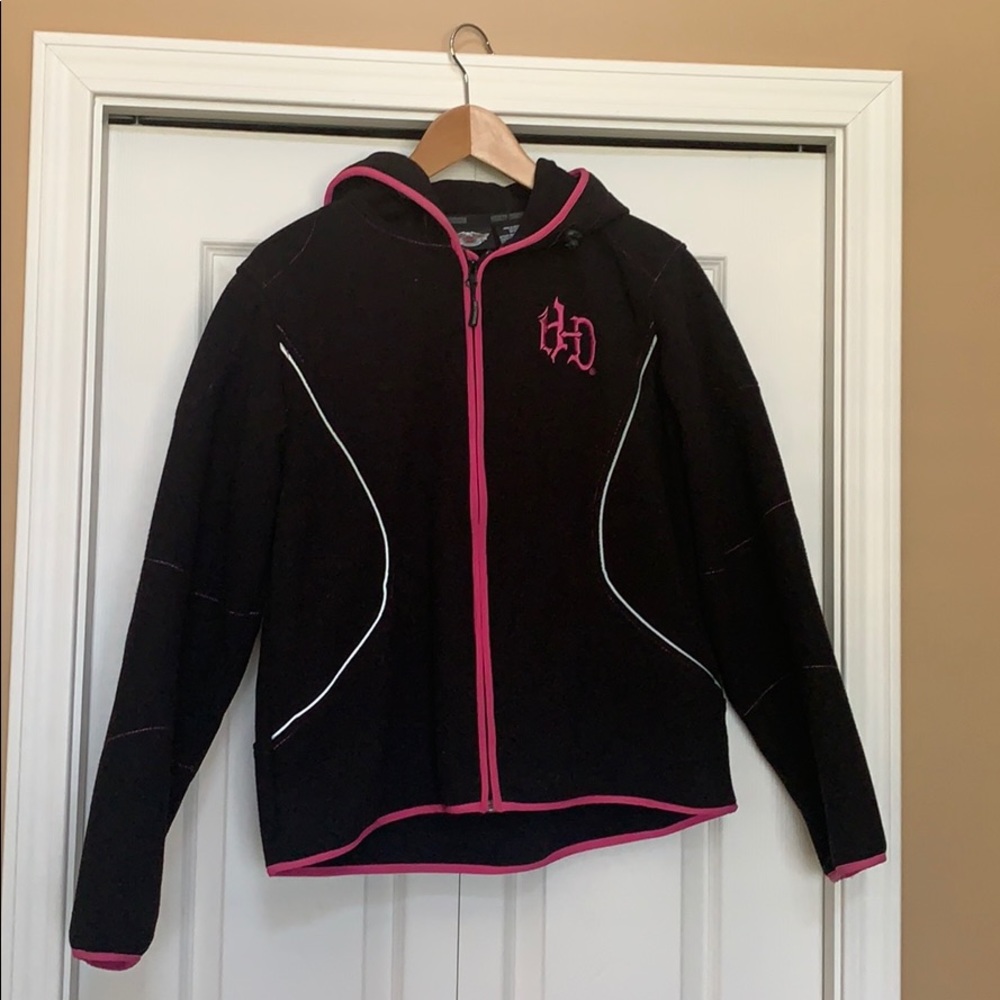 Harley Davidson hooded jacket.